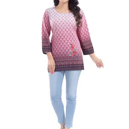 keshubaba Ethnic Motifs Printed Crepe Kurti-picture-38