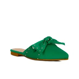 London Rag Women Green Embellished Mules Flats-picture-23