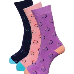 Dollar Socks Women Pack Of 3 Assorted Printed Patterned Calf-Length Socks-picture-15