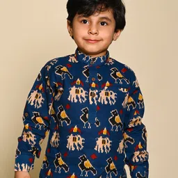 LIL PITAARA Boys Comfort Conversational Printed Cotton Casual Shirt-picture-43