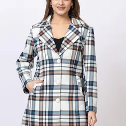 GEE 5 Checked Single-Breasted Overcoat-picture-14