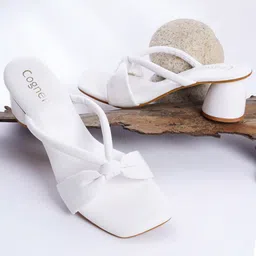 Cogner Open Back Square Toe Block Heels-picture-28