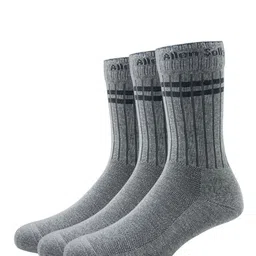 Allen Solly Men Pack Of 3 Grey Solid Calf-Length Socks-picture-23