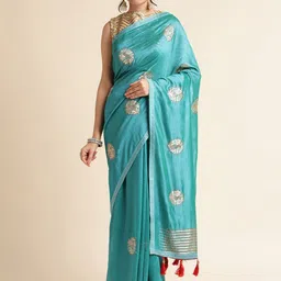FABMORA Ethnic Motifs Embroidered Saree-picture-19