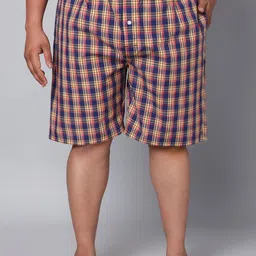 URBAN SCOTTISH Plus Size Checked Pure Cotton Boxers USBX130-picture-43