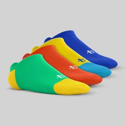 TalkingSox Pack Of 4 Colourblocked Shoe Liners Socks-picture-31