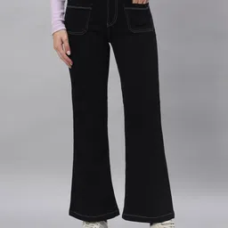 GUTI Women Bootcut High-Rise Stretchable Jeans-image-1