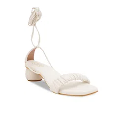 Cogner Square Toe Lace-Ups Block Heels image 1