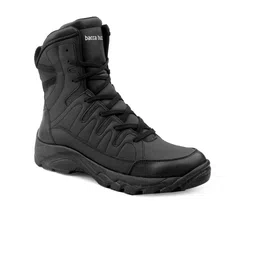 bacca bucci Men Textured Mid Top Flatform-Heel Hiking Boots-picture-25