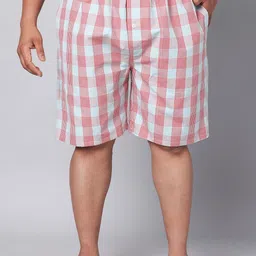 URBAN SCOTTISH Plus Size Checked Cotton Boxers USBX134-picture-26