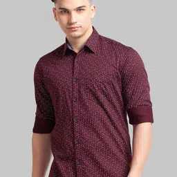 Parx Men Slim Fit Printed Cotton Casual Shirt-image-86