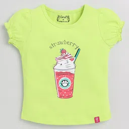 Ginie Conversational Printed Puff Sleeve Pure Cotton Top-picture-38