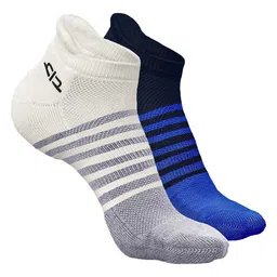 Heelium Men Pack Of 2 Striped Odour-Free & Breathable Bamboo Ankle Length Socks-image-89