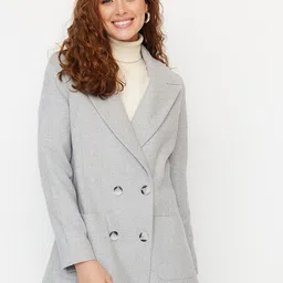 Trendyol Notched Lapel Collar Longline Overcoat-picture-21