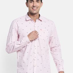 METTLE Men Pink Printed Casual Shirt-picture-11