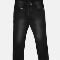 Pantaloons Junior Boys Black Tapered Fit Light Fade Jeans-image-99
