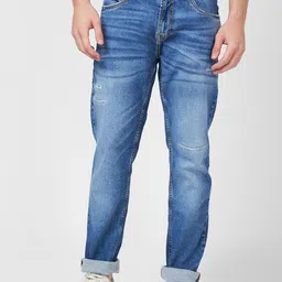 SPYKAR Men Heavy Fade Low Rise Comfort Fit Low Distress Jeans image 1