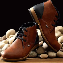 iD Men Tan Brown Casual Boot Shoes image 1