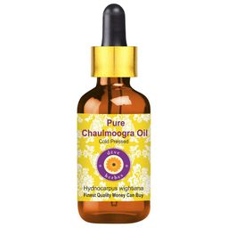Deve Herbes Pure Chaulmoogra Cold Pressed Oil with Glass Dropper - 10ml-picture-24
