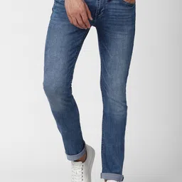 VAN HEUSEN DENIM LABS Men Blue Slim Fit Heavy Fade Jeans-picture-30