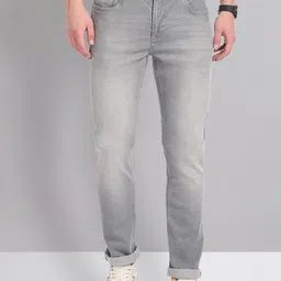 AD By Arvind Men Slim Fit Mid-Rise Heavy Fade Stretchable Jeans-picture-24