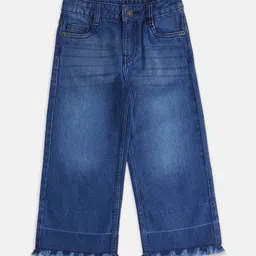 Pantaloons Junior Girls Blue Regular Fit Light Fade Jeans image 1