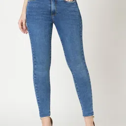 Kraus Jeans Women Slim Fit High-Rise Heavy Fade Clean Look Stretchable Jeans-picture-38