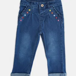 Pantaloons Baby Girls Blue Light Fade Jeans-picture-45