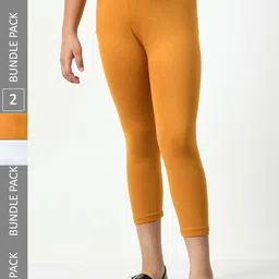 BAESD Girls Pack Of 2 Skinny Fit Capris-image-48
