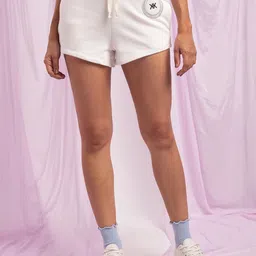 KENDALL & KYLIE Women Off White Slim Fit Shorts-image-89