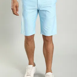 Indian Terrain Men Slim Fit Mid-Rise Pure Cotton Chino Shorts-picture-11