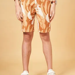 Urban Ranger by pantaloons Men Abstract Printed Slim Fit Pure Cotton Shorts-picture-19