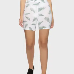 Outflits Woman Floral Printed Skinny Fit Cotton Training or Gym Shorts-image-37