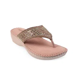 metro Mochi Women Embellished T-Strap Flats image 1