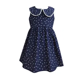 a.t.u.n. A T U N Navy Blue Peter Pan Collar A-Line Dress-picture-10