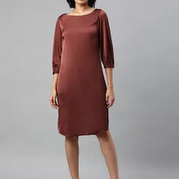 Marks & Spencer Maroon A-Line Dress-picture-19