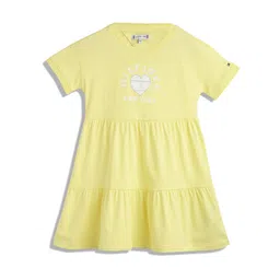 Tommy Hilfiger Girls Round Neck Tiered A-Line Dress-image-61