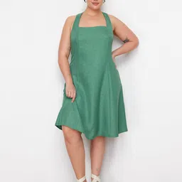 Trendyol Plus Size Square Neck A-Line Dress-picture-9