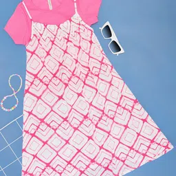 Pantaloons Junior Checked A-Line Dress image 1