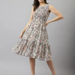TOOCHKI Floral Print Tiered Fit and Flare Dress-picture-30