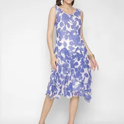 250 DESIGNS Floral Printed Ruffles A-Line Dress-picture-27