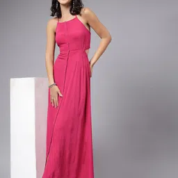 aayu Solid Cut-out detail Maxi Dress-picture-20