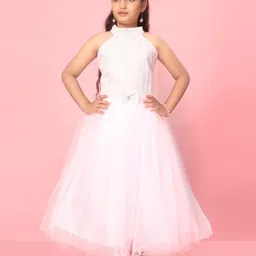 BAESD Girls Striped Hight Neck Fit and Flare Dress-picture-30