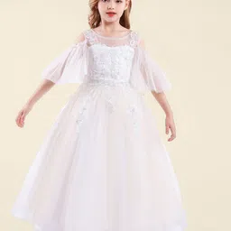 INCLUD Girls Princess Embellished Flared Sleeve Maxi Dress-image-92