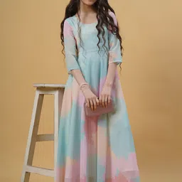 BRSK TEX Girls Printed Georgette Dress-picture-44