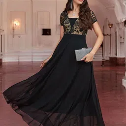 DressBerry Women Square Neck Maxi Dress-picture-12