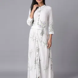 W Beige Floral Maxi Dress-picture-29