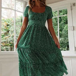 StyleCast Green Floral Printed Maxi Dress-picture-29