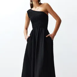 Trendyol One Shoulder Fit & Flare Midi Dress-picture-16