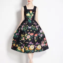 JC Collection Floral Printed Fit & Flare Midi Dress-picture-32